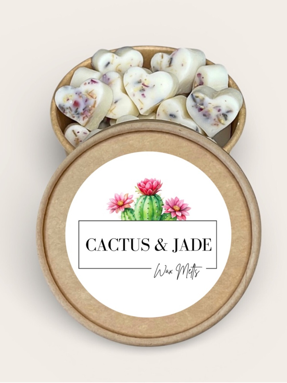 Cactus + Jade Botanical Infused Soy Wax Melts 2.5oz Jar Handmade Home Fragrance